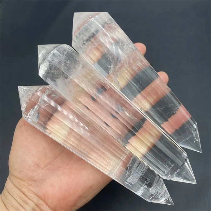Wholesale Healing Vogel Crystals Natural Hand Made Clear Quartz Crystal Point Vogel Crystal Wands
