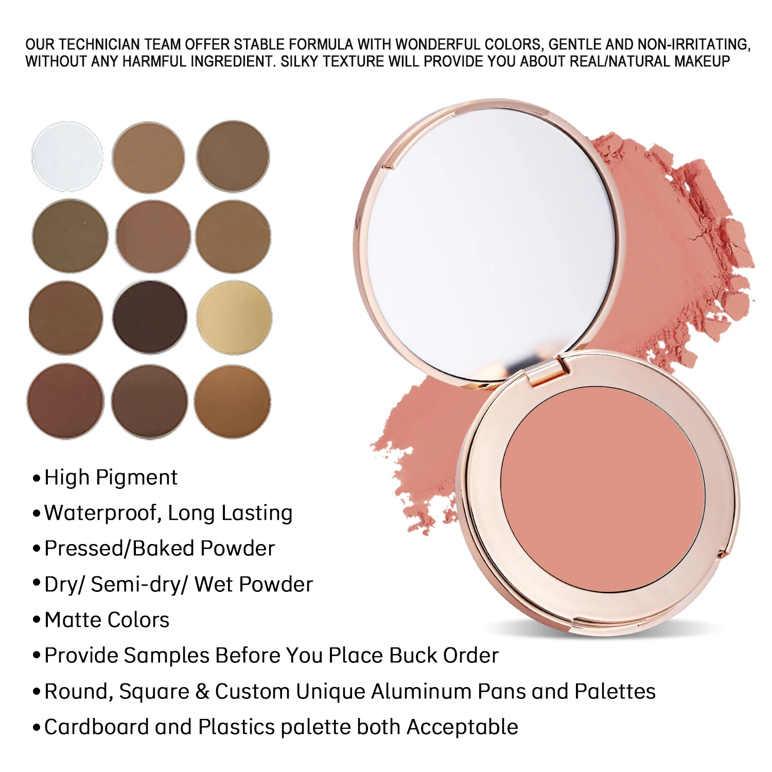 Lilywild Cheek Make Up Contour Blush Makeup Custom Facial Private Label Contour Powder Palette