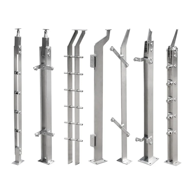 Customized 304 Stainless steel railing post use for Balcony Railing Clip Glass Handrail Bracket Glass Stairs Railing Post indoor