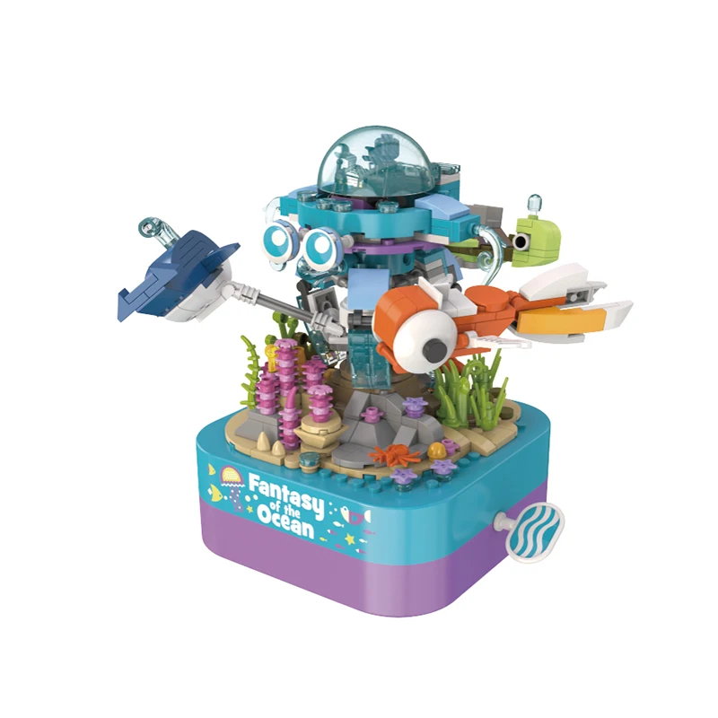 Christmas Tree Clockwork Spring High Quality Building Block Music Box