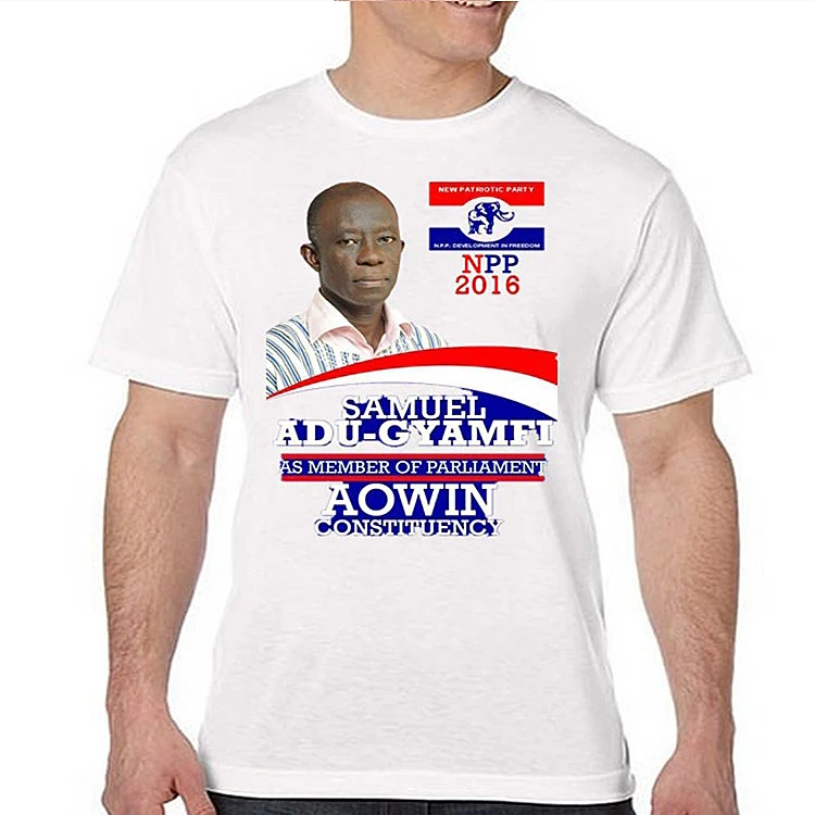 OEM cheapest Tee  Custom Logo Short Sleeve 100% Polyester 120g Cheapest Election T Shirt unisex t shirts