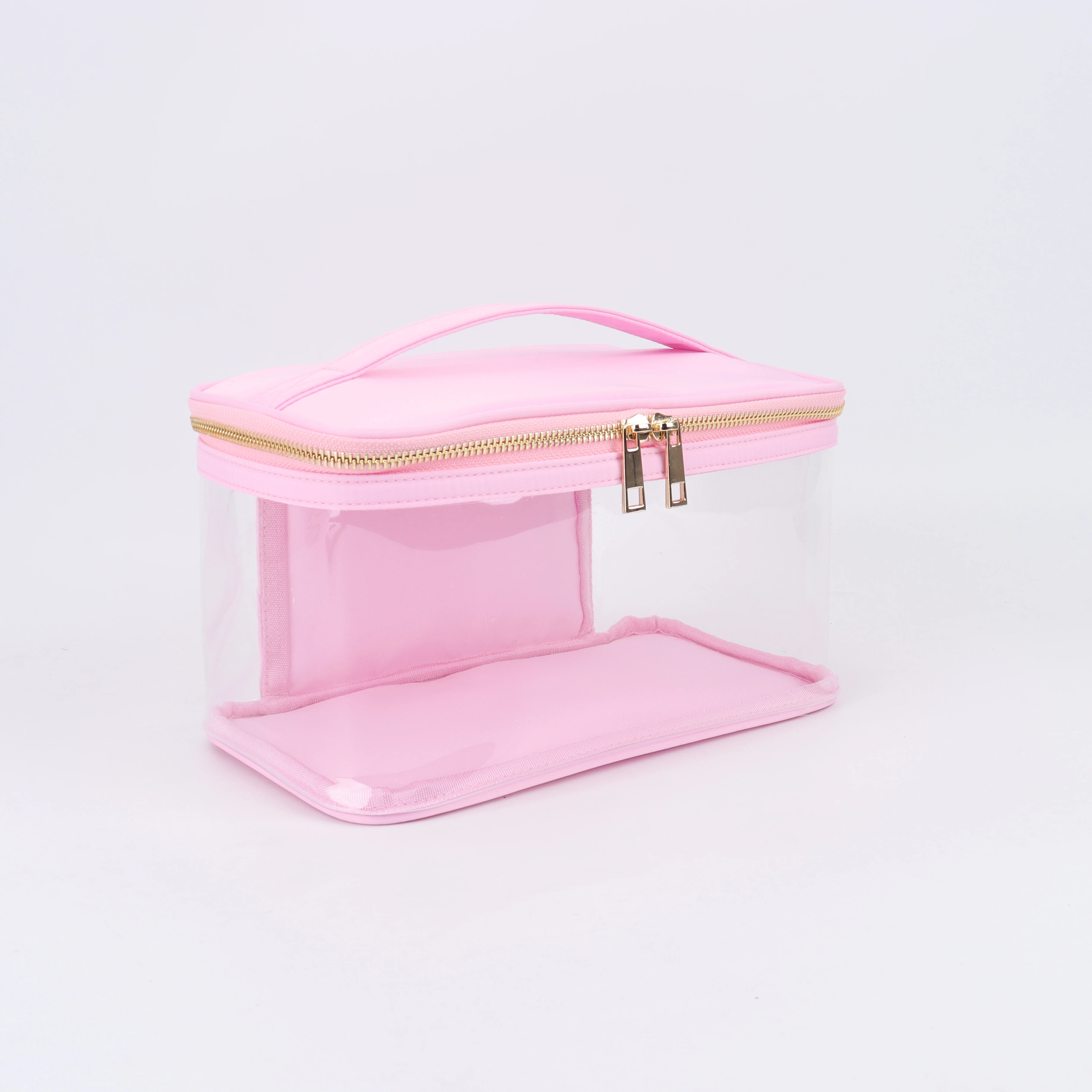 Large make up clear cosmetic waterproof travel transparent pvc hair nail accessories pouch beach organizer hang toiletry bag