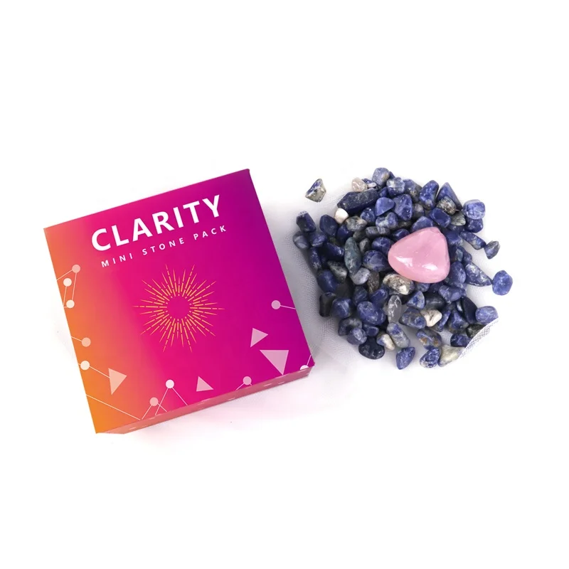 Supplier wholesale natural colorful sodalite rose quartz crafts rock gemstone kit mini crystals healing stones for gift