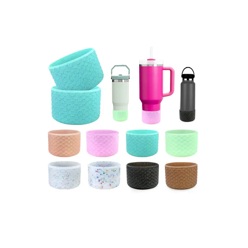 Texture Silicone Boot Compatible with Tumbler Hydro Sport Flask Anti-Slip Bottle Bottom Sleeve Cover Silicone Tumbler Boot