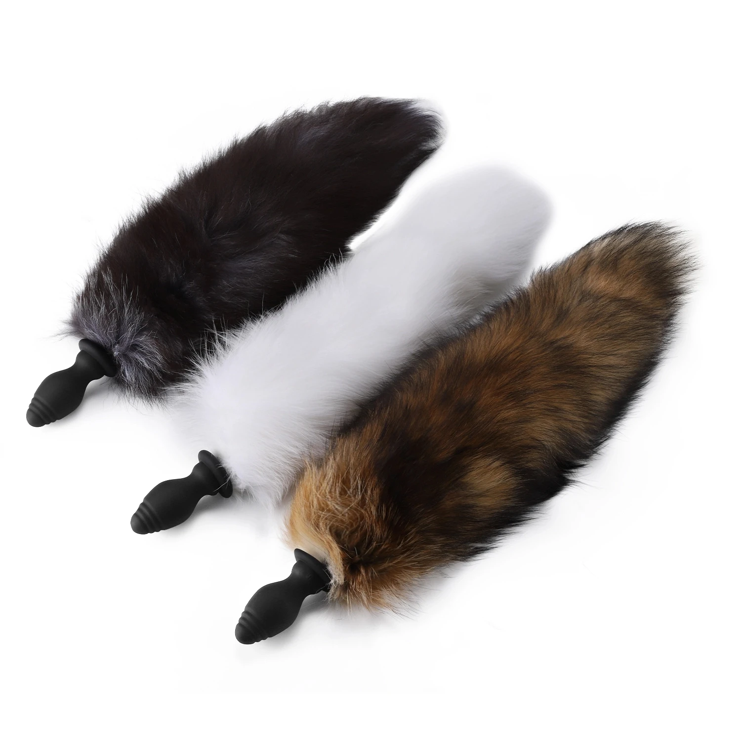Detachable Faux Fur Fox Tail Butt Plug for Pet Play Anal sex toys Role Play Cosplay Long Tail Anal Plug