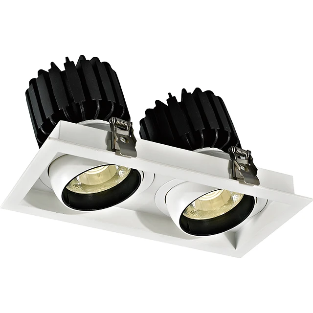
High Quality Indoor Recessed Lighting Fixture Downlight Moving Head Led Recessed Grille Light 