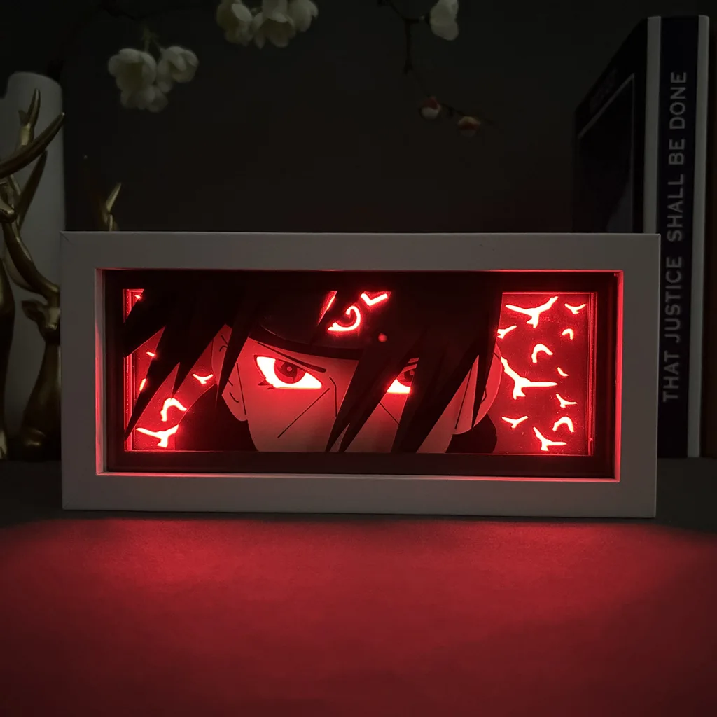 Anime Paper Cut LED Light Box Handmade Manga Shadow Lamp Carving Night Light Table Lamp for Room Decor