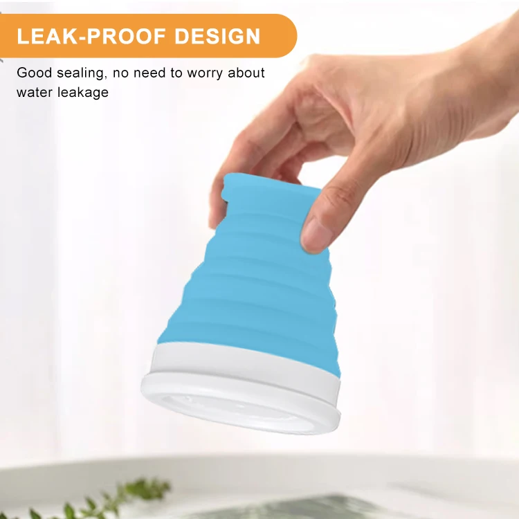 Easy carry product 200ml small size silicone outdoor travel collapsible portable silicone water cup