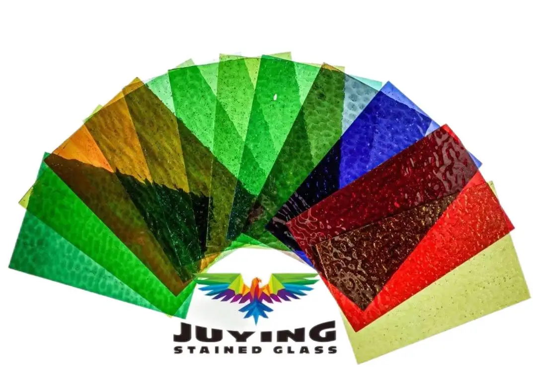 Popular Wholesale Texture Patterned Art Stained Glass Transparent Violet for Window Film Decoration