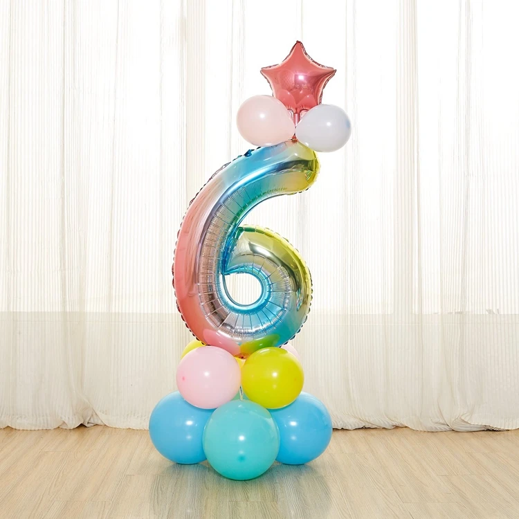  Baby Shower шар 32 дюймов номер воздушный шарик из фольги в форме и воздушных шаров латекса мини/платье для маленькой принцессы с короной