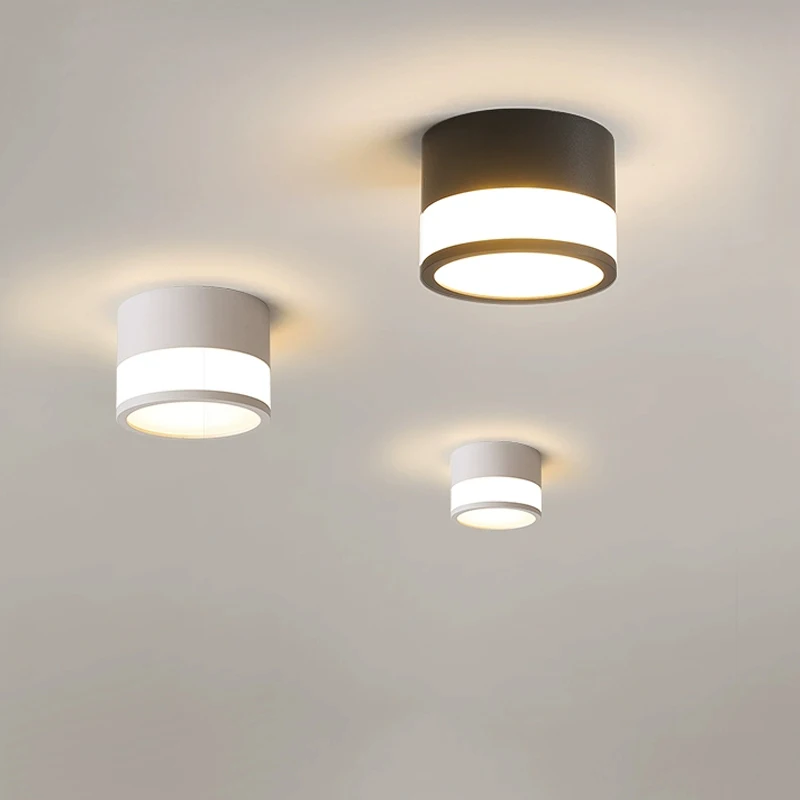 Surface mounted downlight without hole LED circular main light living room bedroom corridor ceiling light