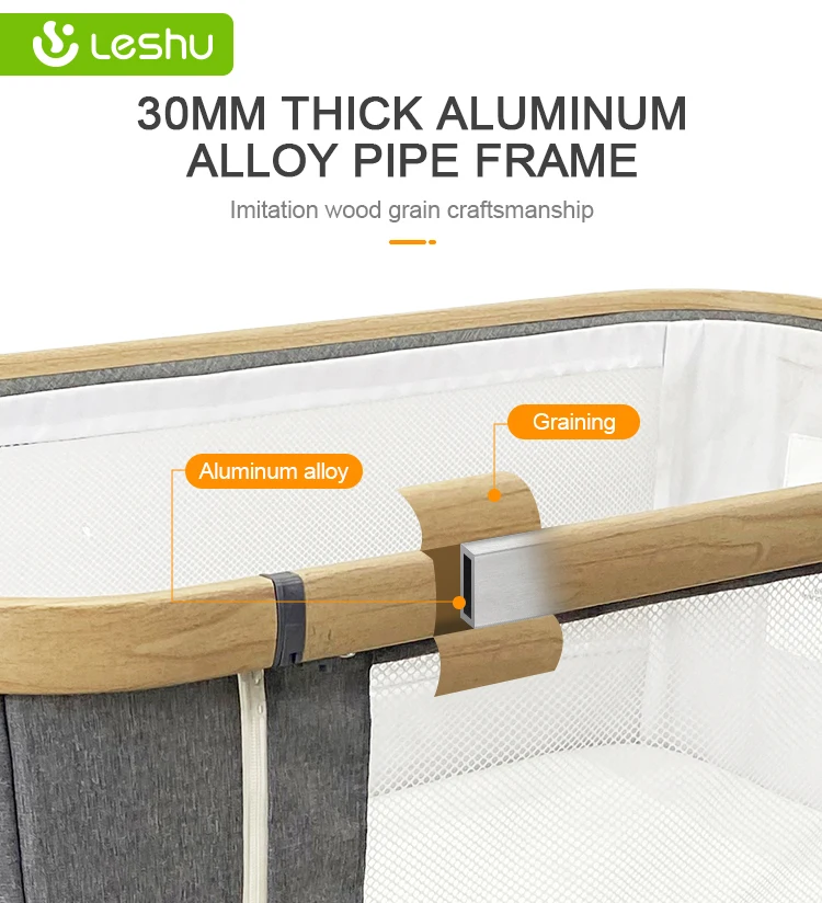 Modern Baby Crib Cot Next To Me Baby Bed Crib Luxury New Born Bedside Sleeper Bassinet Cheap Baby Crib for 0-12 Months