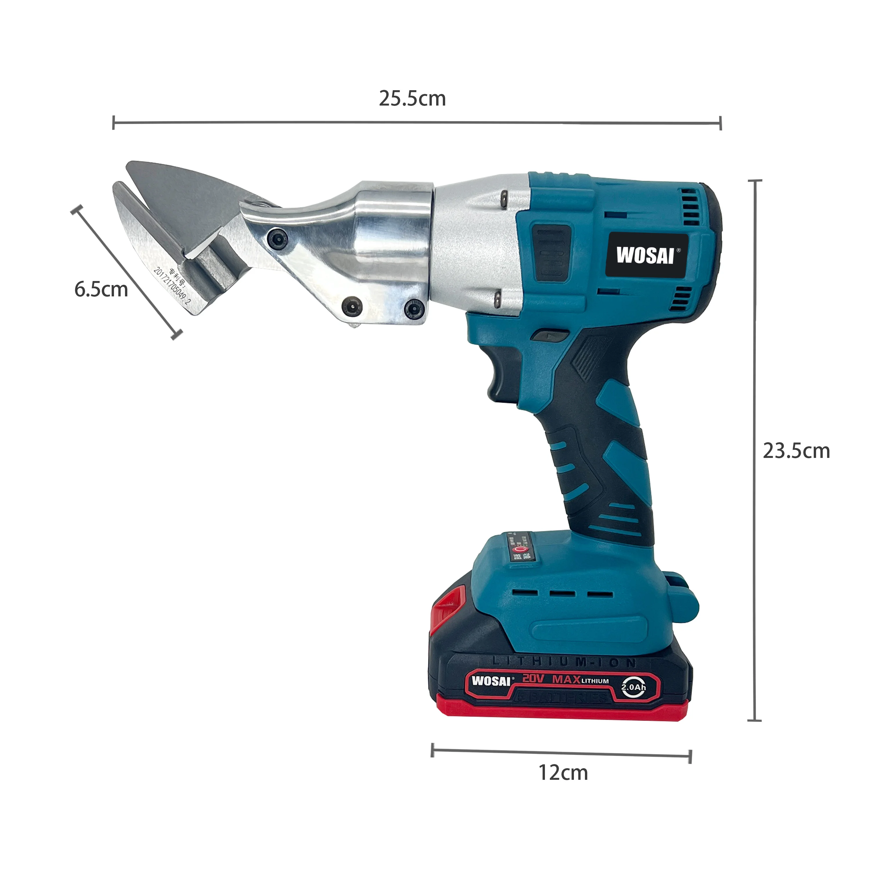 WOSAI Wholesale Comfortable Handle 20V Wear Resistant Brushless Cutting Shear Iron Sheet Scissors