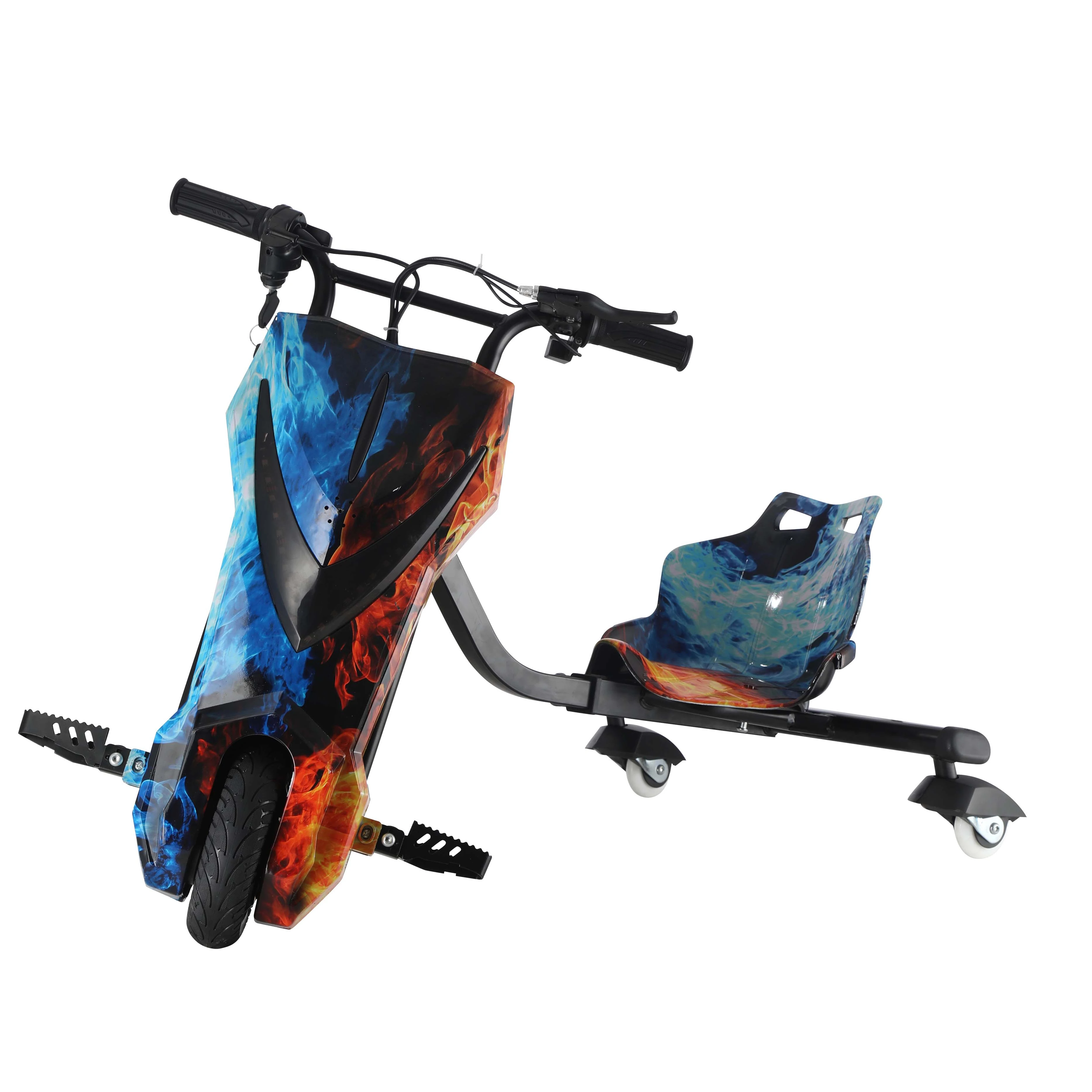 Новый стиль 36V 250W бесщеточный Электрический самобалансирующийся Дрифт электроскутер/3 колеса дрейф Электрический скутер