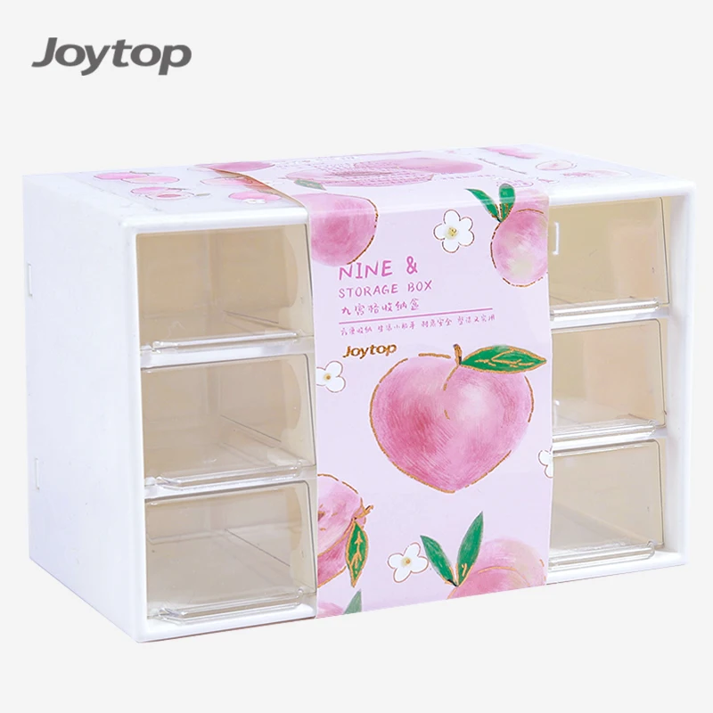 Joytop 4904 оптовая продажа акция персиковые маленькие аксессуары школьный и офисный органайзер пластиковый ящик для хранения с