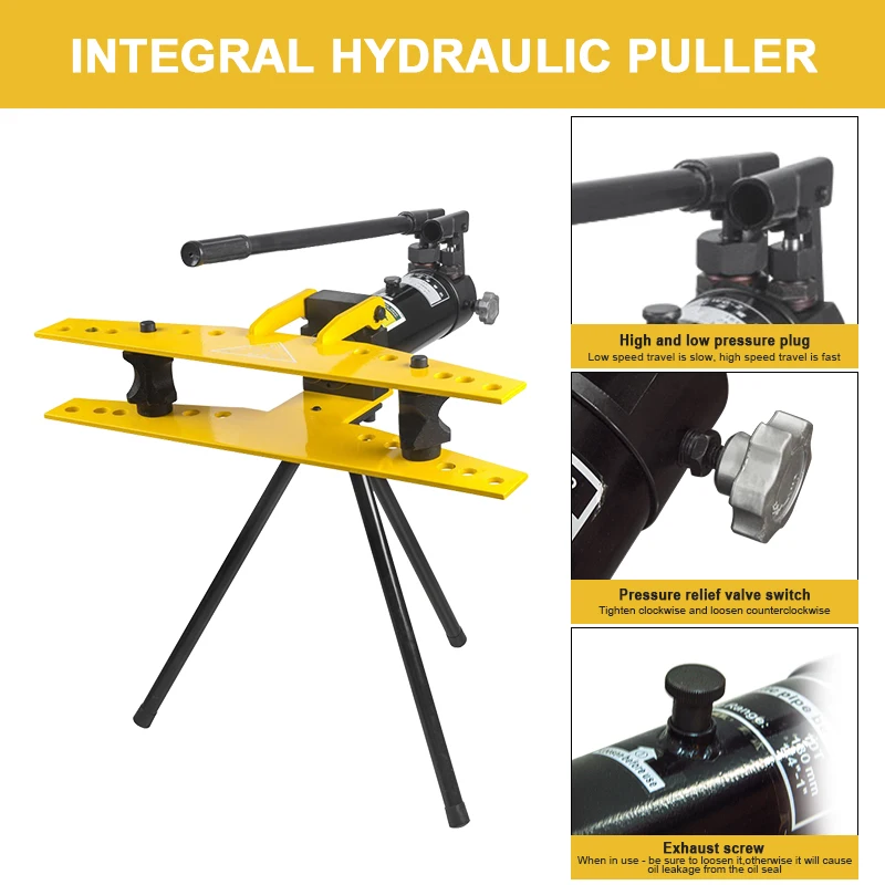 SWG-2S Hydraulic Pipe Bender Manual steel pipe stainless steel bending 90 degrees keel support beam steel pipe bending