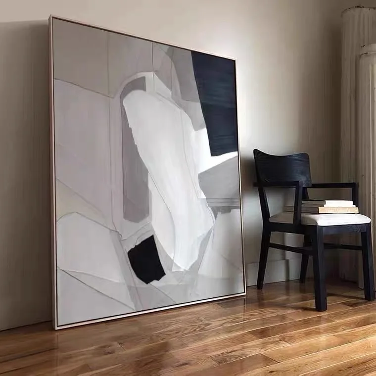Wholesale Price Large Natural Minimalist Handmade Abstract Artwork Home Hotel Wall Decor Oil Painting on Canvas