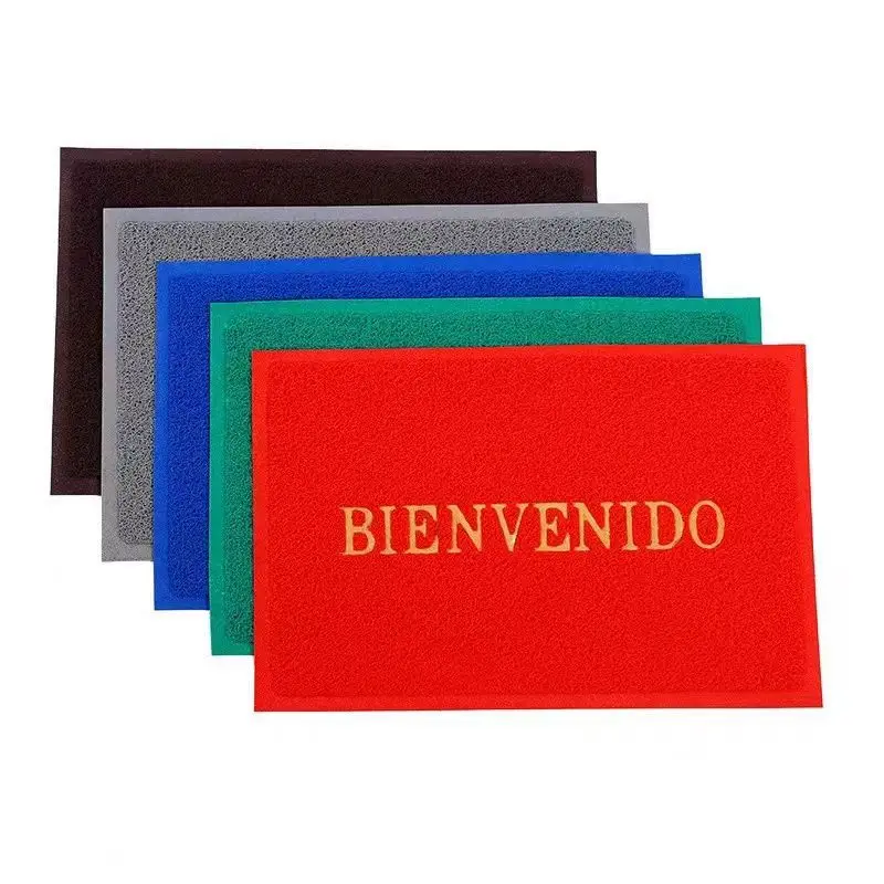 wholesale luxury durable dirt trapping outdoor spaghetti welcome home door mat with gold colour design