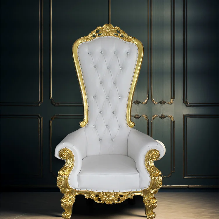 Competitive Price Professional Gold Throne Chairs Royal Luxury Wedding Chair For GroomDinner Restaurant Hotel Chair