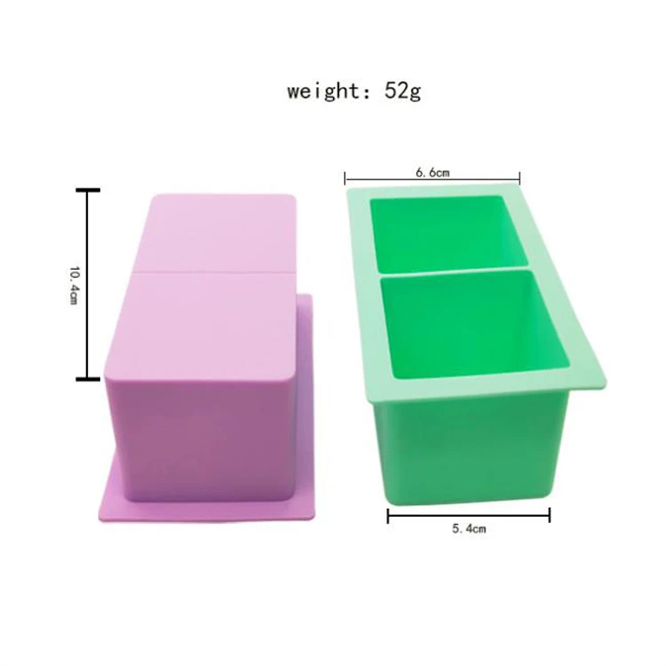 Wholesale custom Large Size logo 2 cavities cavities silicone ice cube tray mold