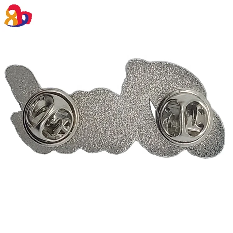 Promotion wholesale custom zinc alloy dad appellation character digital display name metal pin badge