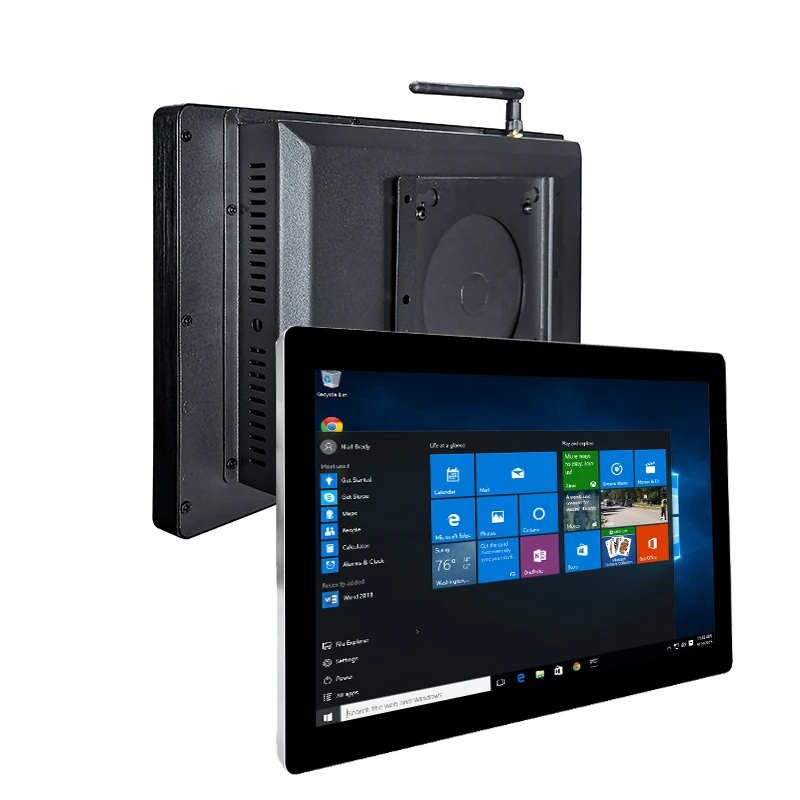 12.1 inch metal switch industry touch screen panel computer integrated wall-mounted computer suitable for office