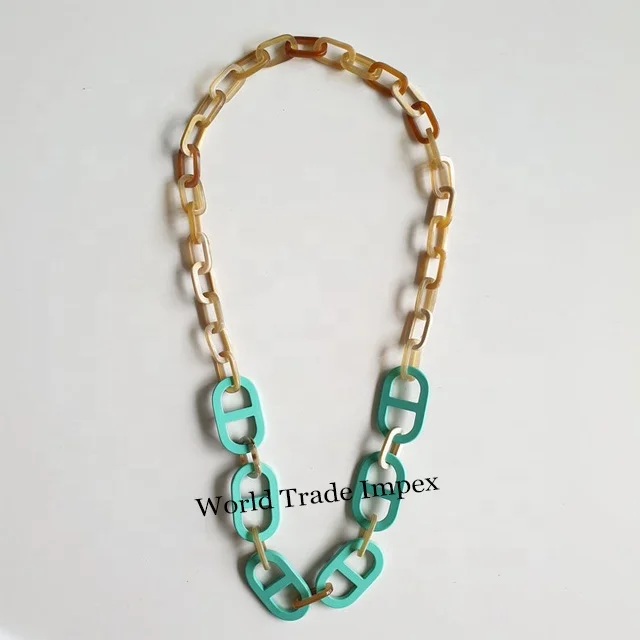 
New fashion buffalo horn chain necklace for women 