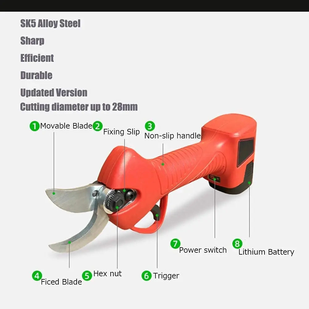 High Quality Anxia portable 16.8V Pruners cutting machine cordless electric scissors for Branch