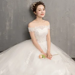 2021 new one-shoulder wedding dress bridal summer high-waisted wedding dress