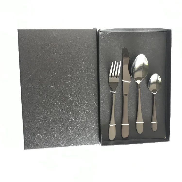 
High Quality And Cheap Travel Rose Gold Flatware Stainless Steel Cutlery Set 