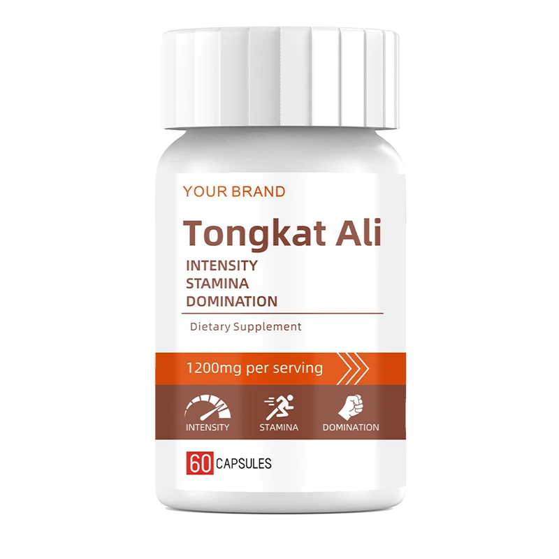 Private Label Dietary Supplement Tongkat Ali Extract 60 capsules for men and women