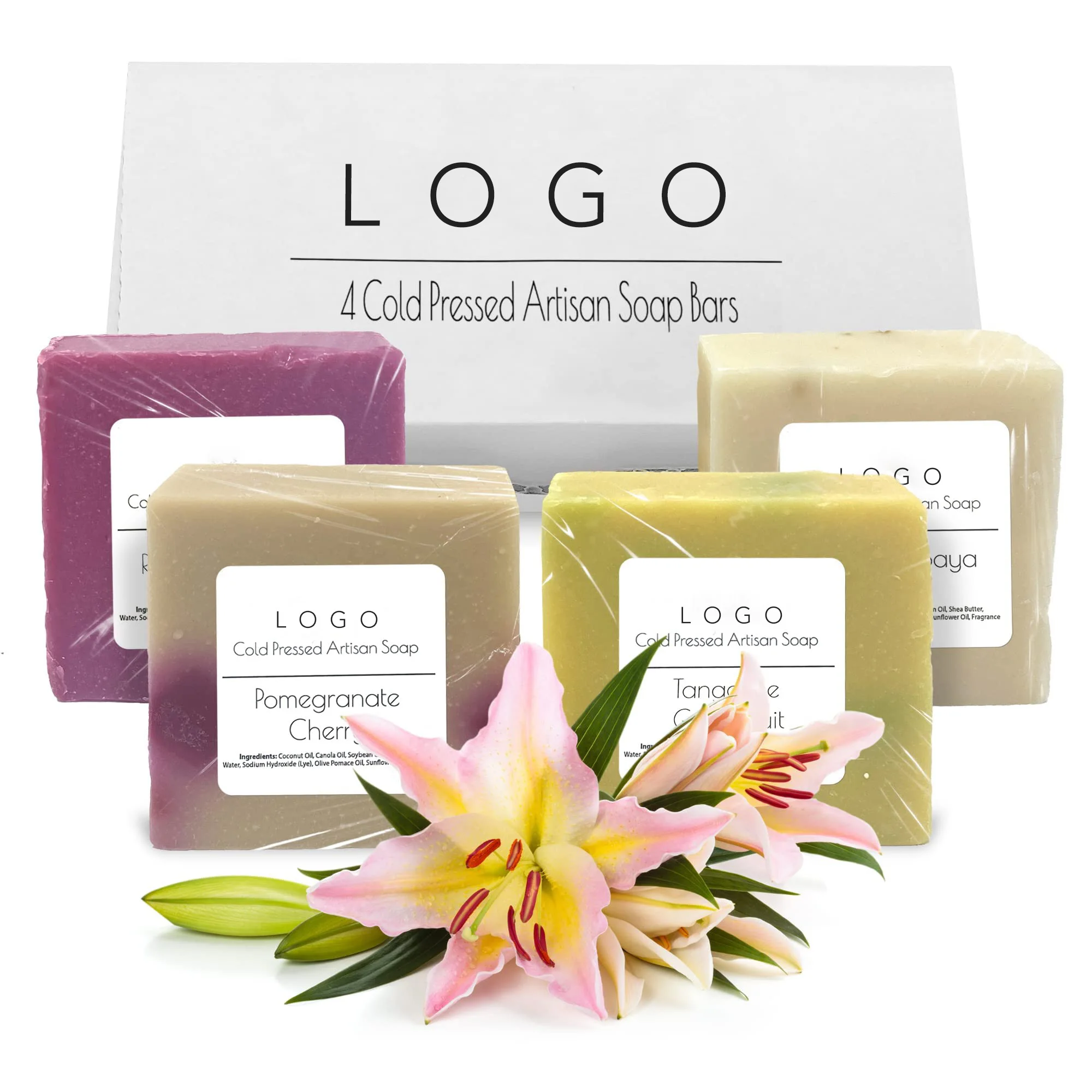 Custom Handmade Vegan Liquid Fruity Scent Natural Bar Whitening Soap