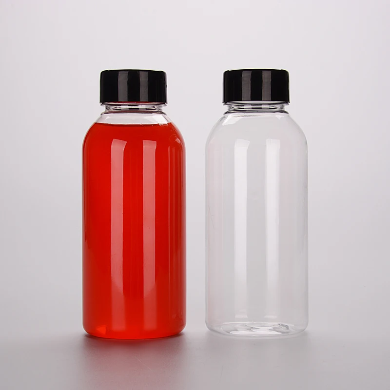 NEW 13oz 400ml PET Plastic Packaging Beauty Transparent Beverage Milk Coffee Juice Empty Bottle With Cap