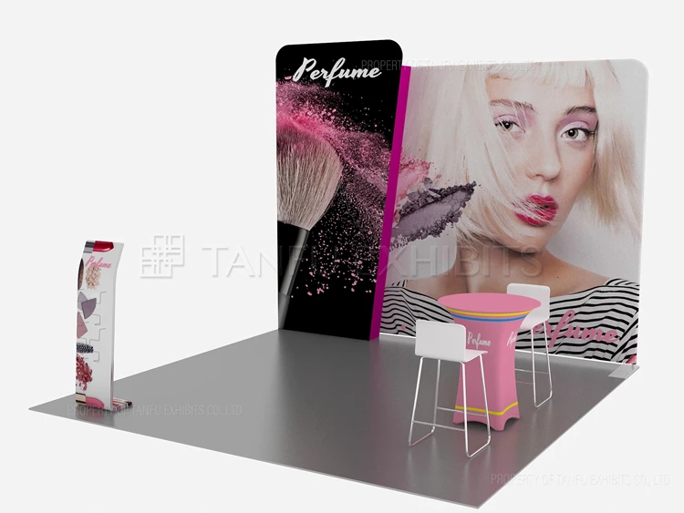 3 x 3 Exhibition Trade Show Booth Make Up Display Stand Cosmetic