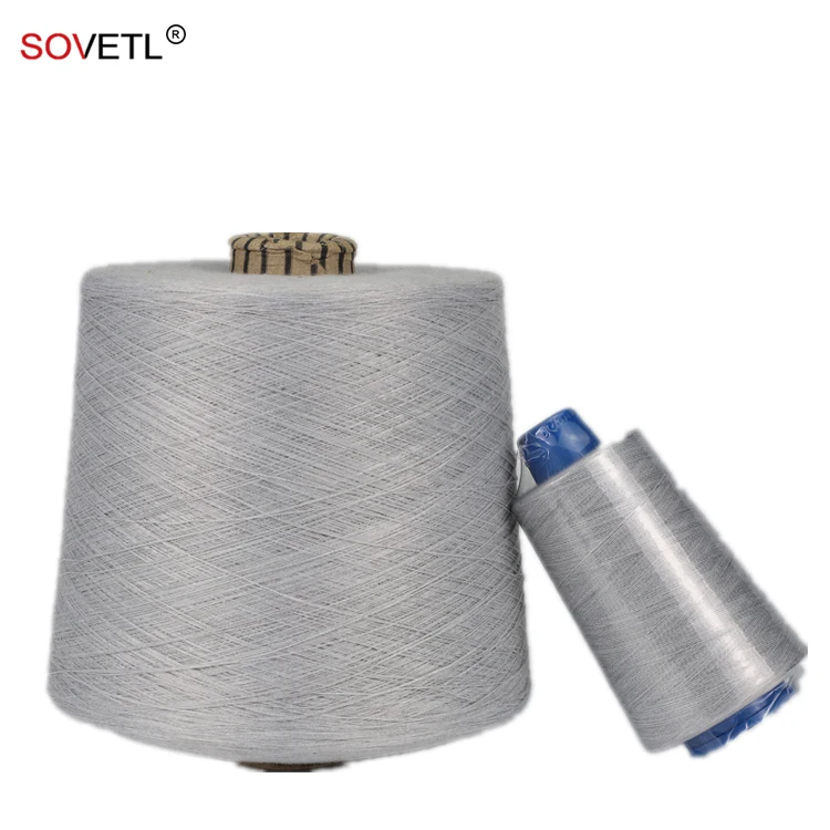 Stainless Steel Conductive Yarn Anti Static Custom Color ESD Staple Fiber Stainless Steel Conductive Yarn for Fabric Garment