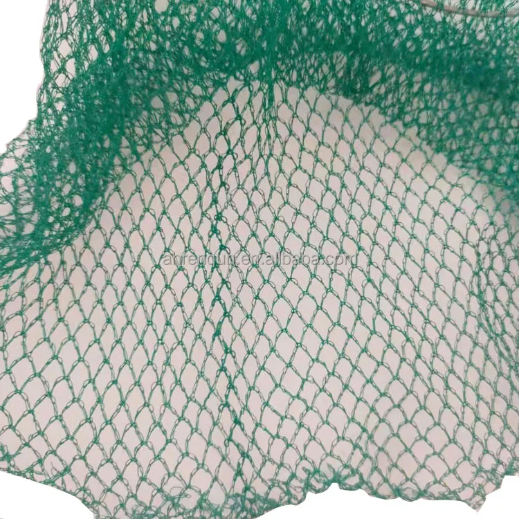PE Knotless Multifilament Mesh Foldable Long Train Fishing Net Fish Crab Shrimp Trap Cage