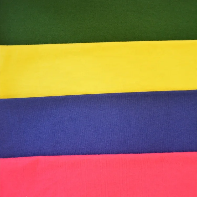 Custom commercial hygroscopic 42S/1 combed cotton 150gsm light weight pure cotton knit jersey fabrics