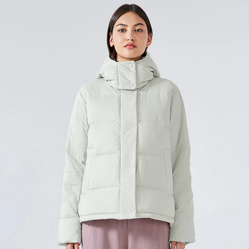 2024 Winter Stand Collar Vest Zipper Pocket Removable Hooded Woven Warm Coat Down-filled Garment Puffer Eiderdown Down Jacket