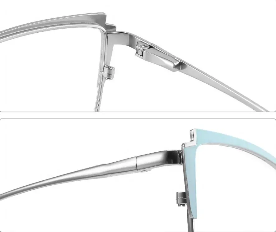 Fashion Design Metal Eyewear Anti Blue Light Eyeglasses Magical Photochromic Frame Glasses For Women