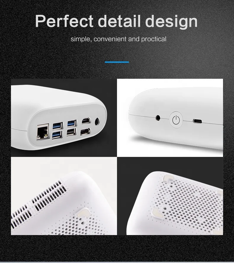  Оригинальный двухъядерный процессор AMD 8G RAM DDR4 Serve HDMI Dual Display компьютер Win10 Barebone Business Mini PC