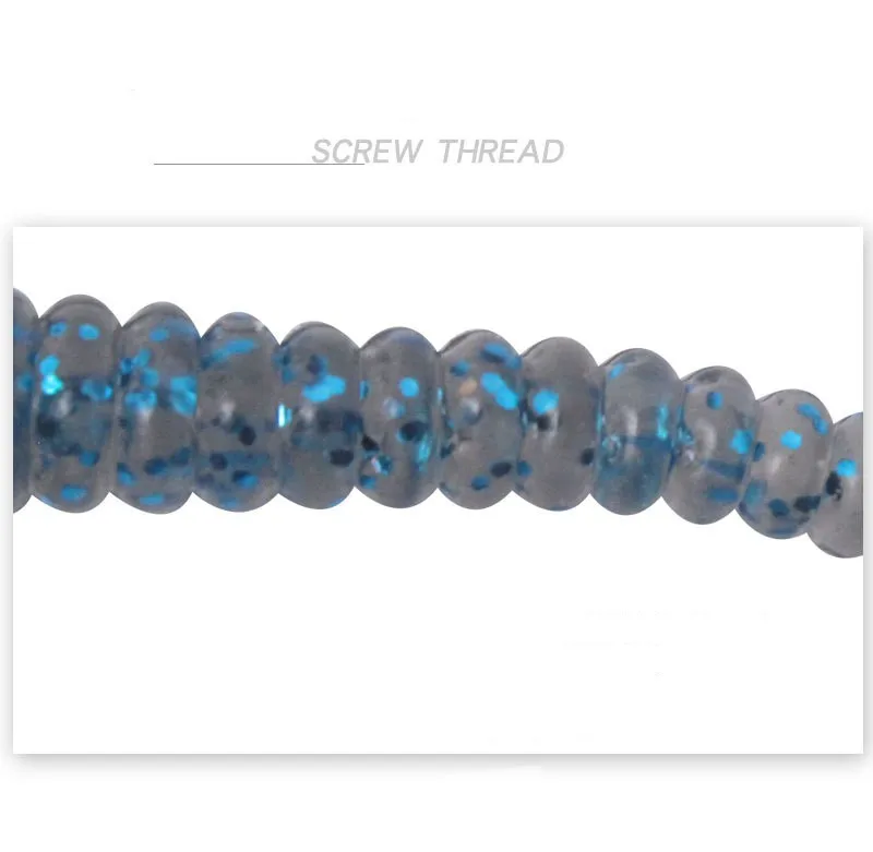 RISING High quality 105mm environmental protection material TPR with salt and fishy  fishing set worm worm soft lure