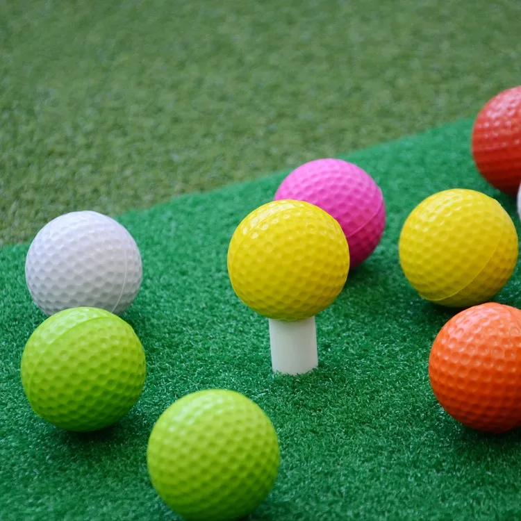 Factory Price Bulk OEM Custom Logo 42mm PU Stress Practice Golf Ball Soft PU Foam Golf Balls