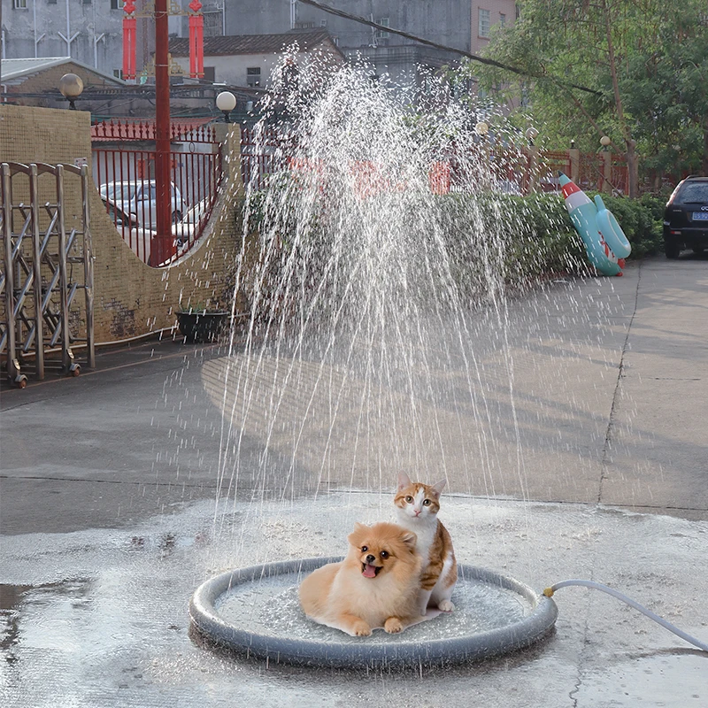FDS Splash Sprinkler Pad for Dogs Kids, Non-Slip Thicken Dog Pool with Sprinkler,  Water Mat Toys for Pets