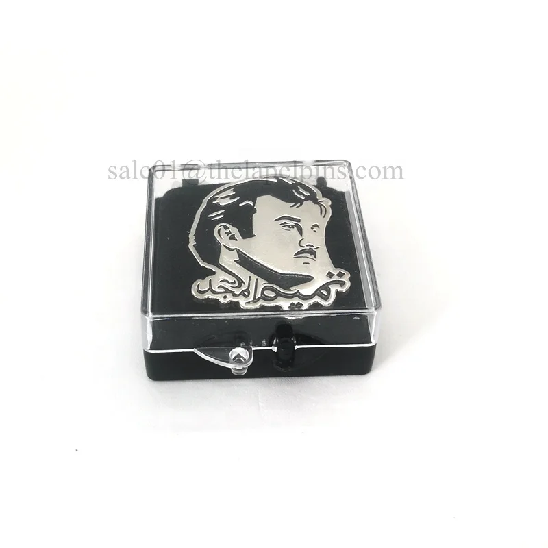 Qatar king Sheikh Tamim Almajd logo magnet pin in box