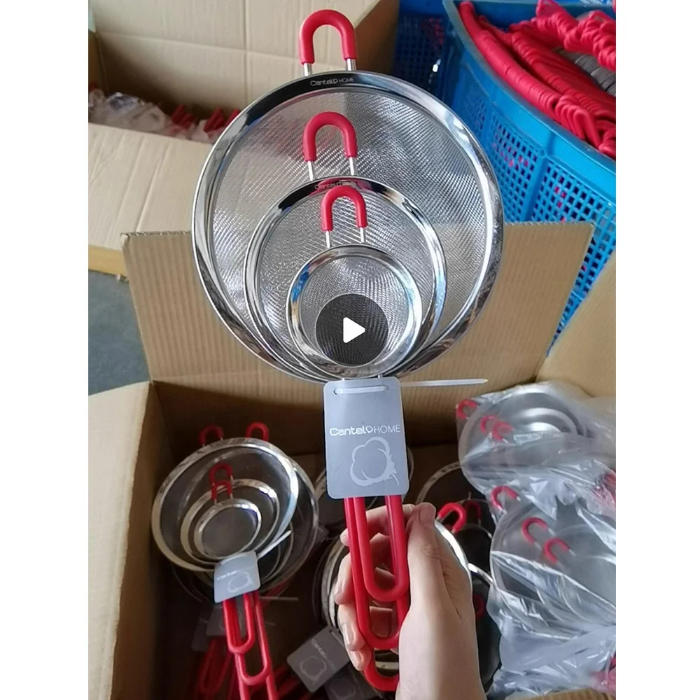Wholesale Mesh Food Strainer Fine Mesh Stainless Steel Colander Strainer With Long Handle