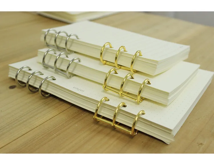 Незакрепленное кольцо с листьями, 1 дюйм, незакрепленные кольца с листьями, с тремя кольцами, металлическое золото, серебро, бронза, черный