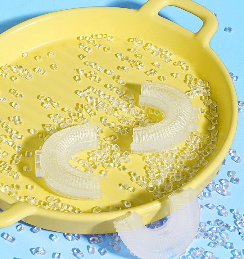 Оптовая продажа, сменная Экологически чистая Силиконовая зубная щетка U-образной формы, безопасная для пищевых продуктов, сменные головки