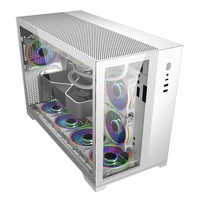 Корпус для ПК из закаленного стекла игровой корпус компьютера ATX full tower gamer с RGB