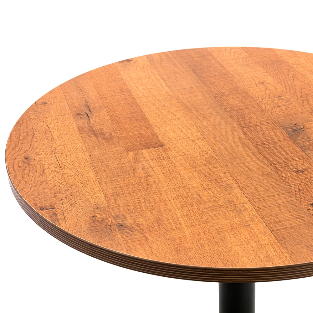 high industrial vintage wood restaurant kitchen round bar table set table bar furniture