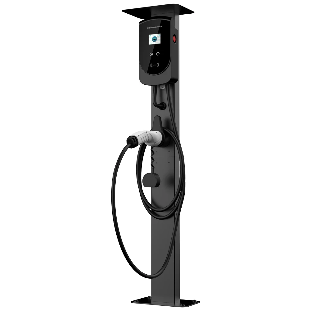 Fisher APP controlled 32A pedestal 3-phase 22KW EV charger ev charger pedestal Walbox Stand